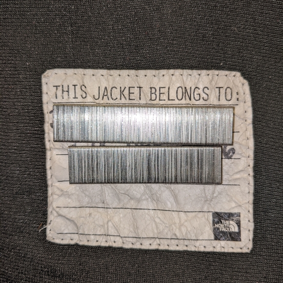 North Face Jacket Dark Gray Sz 7/8 Breast Pocket - Picture 5 of 5